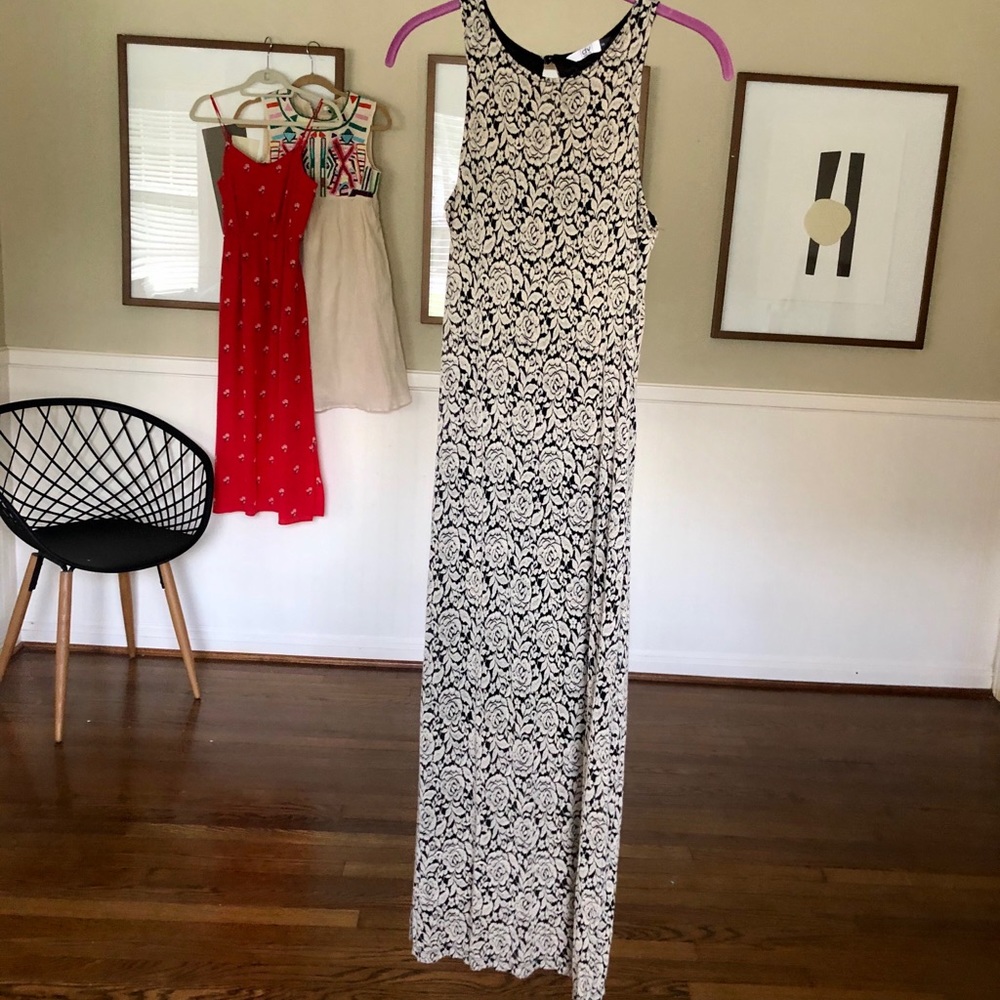 DV Dolce Vita long black floral dress